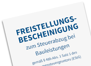 Freistellungsbescheinigung auf Papier